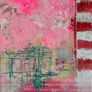 Original Abstract  Framed Poolbeg Chimneys Painting Contemporary Irish  Art Image 3