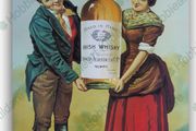 Hand in Hand whiskey tin sign