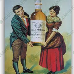 Hand in Hand whiskey tin sign