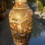 Tall Satsuma Chinese antique vase, signed by Painter, D18 Image 3