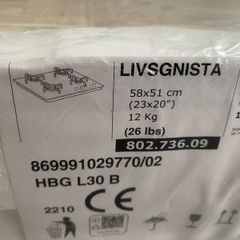 IKEA LIVSGNISTA 4 Burner Gas hob glass black