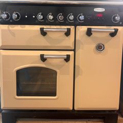 Cream Rangemaster Kitchener 90cm Dual Fuel Range Cooker