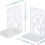 Book Ends, Bookends, Bookends Heavy Duty, Book Ends for Book Shelves, Decorative Metal Book Stopper or Bookworms Gifts, Abstract Desgin Book Dividers Holders Stand for Office, Library Image 6