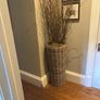 Very tall rattan planter with contorted willow Image 3