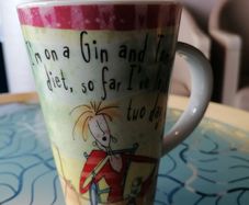 Johnson Brothers Born to Shop porcelain mug