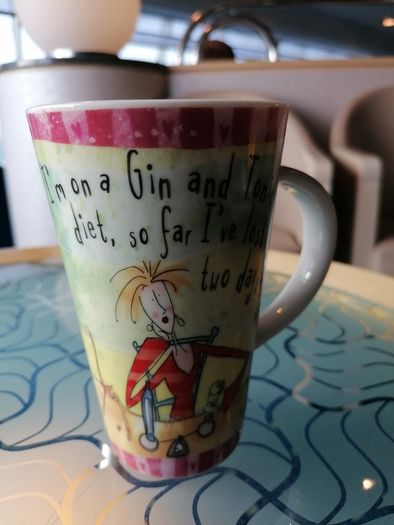 Johnson Brothers Born to Shop porcelain mug