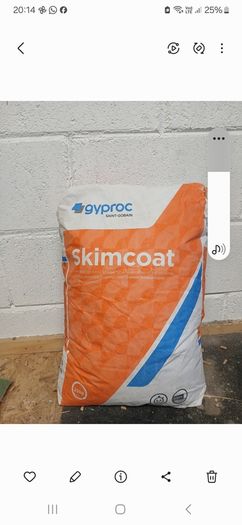 Skim coat and thistle bond