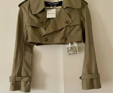 Junya Watanabe Comme des Garcons Cropped Trench Jacket BNWT Sage AD2011