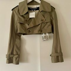 Junya Watanabe Comme des Garcons Cropped Trench Jacket BNWT Sage AD2011
