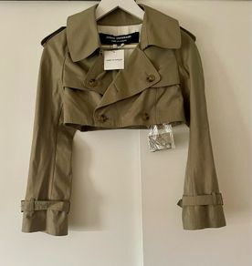 Junya Watanabe Comme des Garcons Cropped Trench Jacket BNWT Sage AD2011