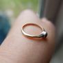 Vintage sold Gold  9c and silver Ring 1,8g Image 8