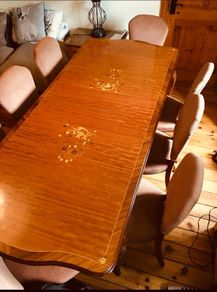 dining table and 8 chairs