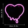 Heart Neon Signs, Pink Heart Neon Lamp Pink LED Neon Lights Night Light Image 4