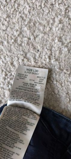 Wrangler Super Skinny Dark Blue Denim Jeans W28 L30