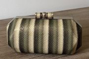 Khaki and stone coloured occasional bag