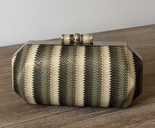 Khaki and stone coloured occasional bag