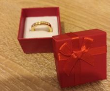 Gold plated wave gem ring