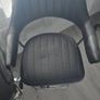 Adjustable black faux leather swivel bar stool with a metal base x3 Image 3