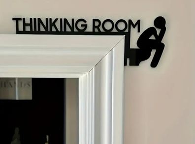 modern comical bathroom home decor sign