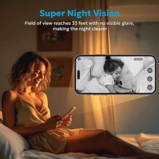 2K Indoor Camera,Owltron Home Security Camera for Baby & Elder, Pet Camera with Motion Detection, Night Vision, 2-Way Talk WiFi Camera, Baby Monitor Works with APP & Alexa- 2 Pack