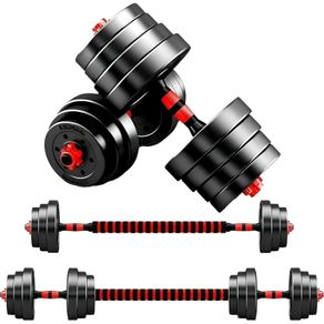 Adjustable Dumbbells & Connecting Bar 20kg Set - Free Delivery Or Pick Up In Store