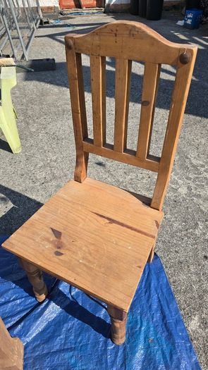 Solid Wooden Kitchen Table plus 4 Chairs Rustic Character