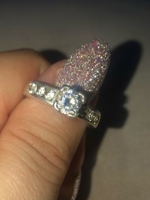 Solitaire Pave Sterling silver