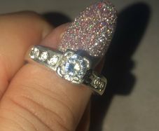 Solitaire Pave Sterling silver