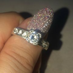 Solitaire Pave Sterling silver