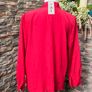 Vintage red blouse with embroidered detail uk 16 Image 5