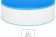 Splasher Pool with 4-Step Ladder 350x90 cm White