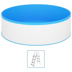 Splasher Pool with 4-Step Ladder 350x90 cm White