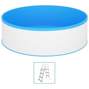 Splasher Pool with 4-Step Ladder 350x90 cm White