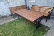 Garden table set Old - heavy cast iron