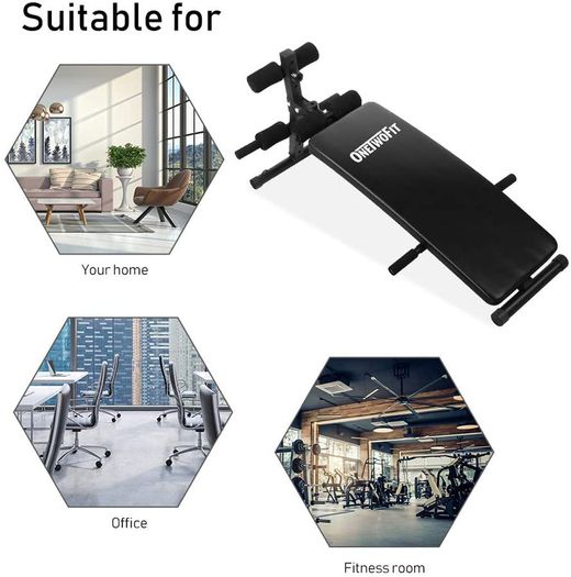 _Arc-Shaped Foldable Weight Bench, Sit Up Bench ab trainer be Used for Abdominal Exercise, Weightlifting, Sit-up and other Indoor Exercise