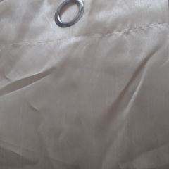 2 pairs of cream ring top curtains .4 in total .Faux silk .Size 90 x 90 "
