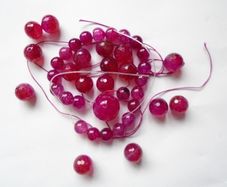 Pink Agate beads, Jewellery making supplies, Craft supplies, Gemstone beads/