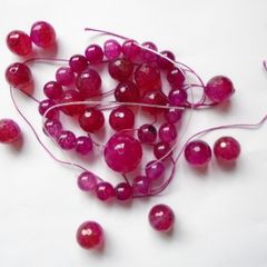 Pink Agate beads, Jewellery making supplies, Craft supplies, Gemstone beads/