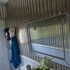 Bevelled mirror 90cm width x 70cm