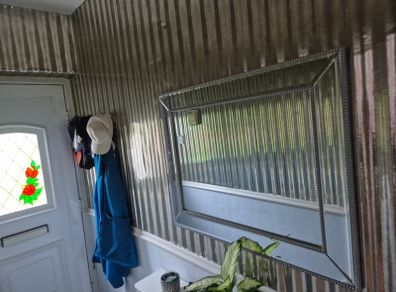 Bevelled mirror 90cm width x 70cm