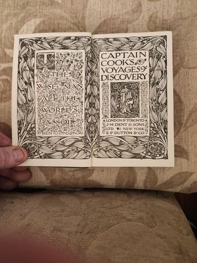 Captains Cooks Voyage Of Discovery.  Edited By Ernest Rhys. Published  By Everymans Library. 1915 Hardback In Good Condition. 37.