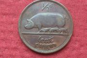 1941 Ireland - Half Penny "1/2d Leat Pingin"