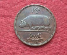1941 Ireland - Half Penny "1/2d Leat Pingin"