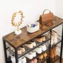 _shoe rack, for 14 pairs of shoes, for slippers, high heels, boots, in the entrance area, living room, bedroom, industrial style, vintage brown-black Image 5