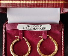 9ct gold hoop earrings