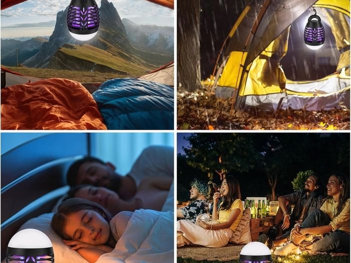 HgUltra Insect Killer, Mosquito Lamp, USB Rechargeable with LED Light, IPX6 Waterproof, Battery for Indoor and Outdoor Use