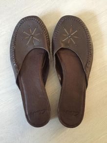 Leather Slippers Clarks Brand New