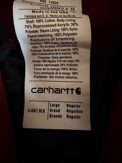 Carhartt men's working jacket