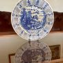 Vintage 1987 Calendar Plate English Blue and White Ironstone Rustic Wall Decor Retro Gift Image 7