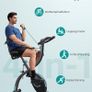 4-in-1 Exercise Bike with Own Training App 16x Magnetic Resistance, LCD Display, Hand Pulse Measurement, Foldable Exercise Bike Image 3